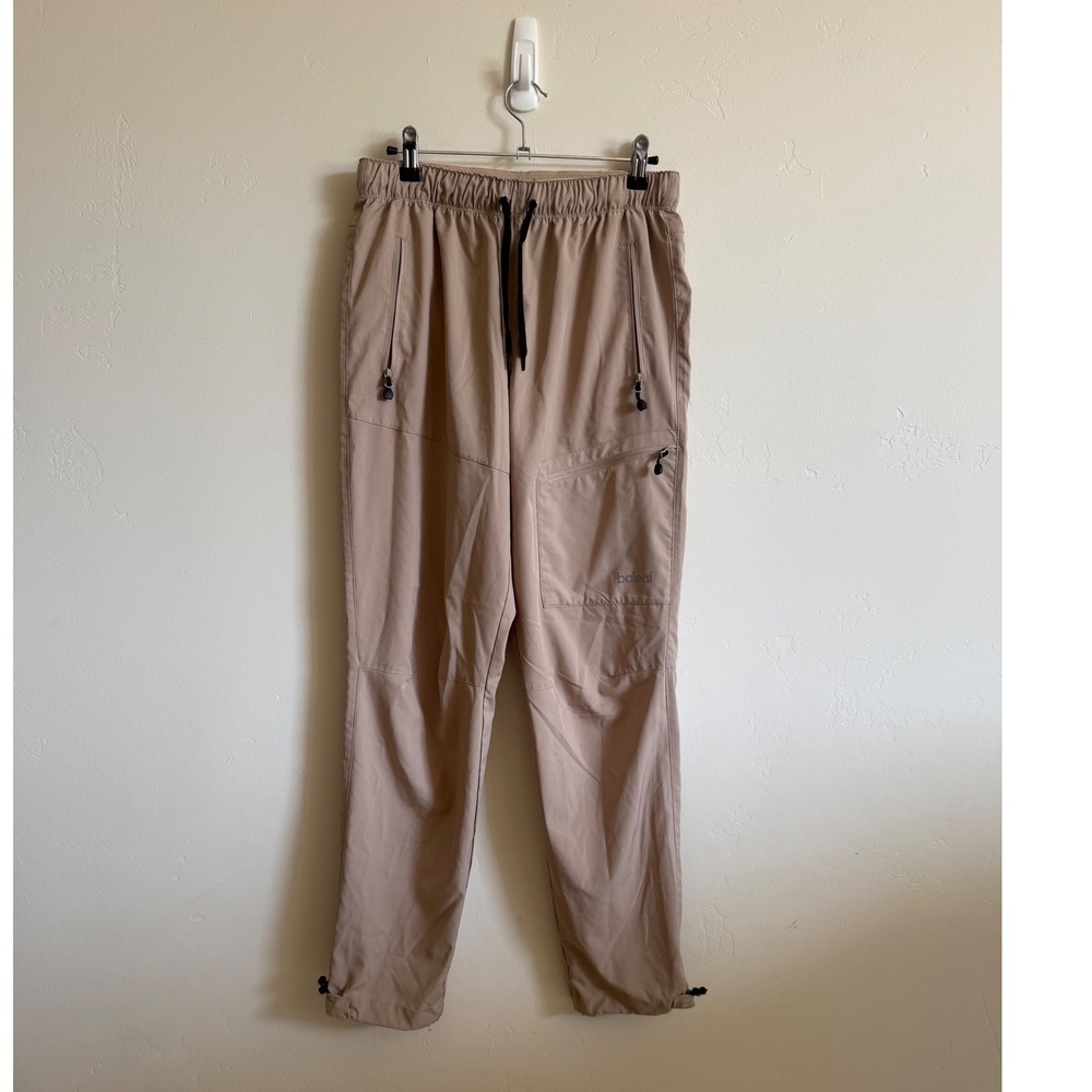 BALEAF Women's Hiking Cargo Jogger Pants Beige Quick Dry Travel Outdoor Size